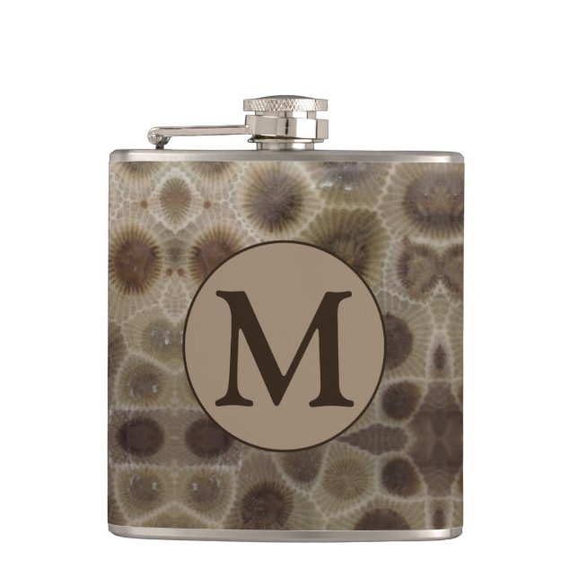 Petoskey Stone Hip Flask (Front)