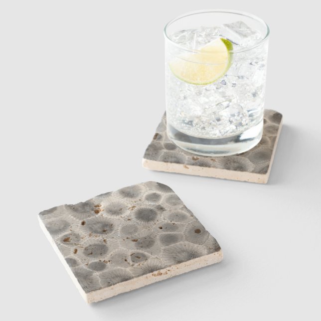 Petoskey Stone Pattern Coaster (Side)