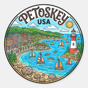 Petoskey USA Classic Round Sticker