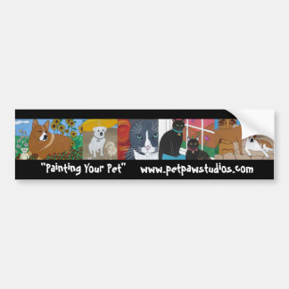PetPaw Studios Commission Painting Bumper Sticker