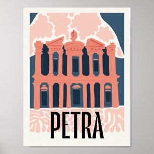 Petra Jordan abstract travel floral Art Poster