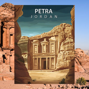 Petra Jordan Ancient Rose City Al-Khazneh Postcard