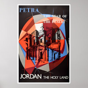 Petra Jordan Art Mid Eastern Travel Poster Print