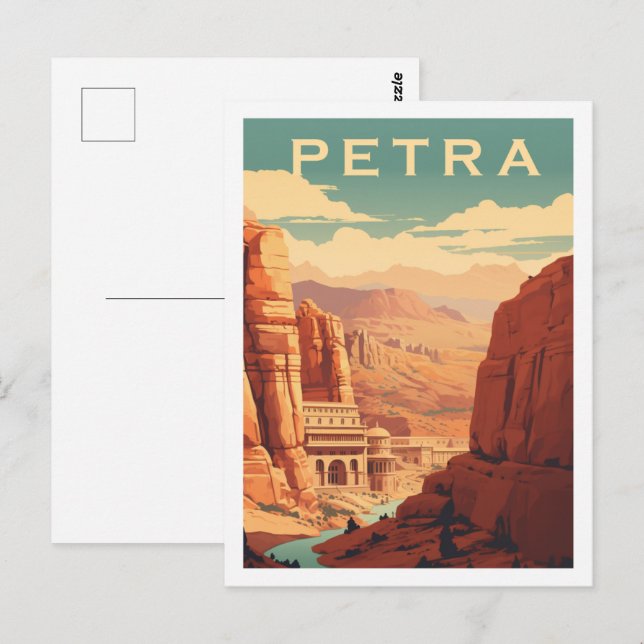 Petra Jordan Famous Vintage Travel Place Postcard (Front/Back)