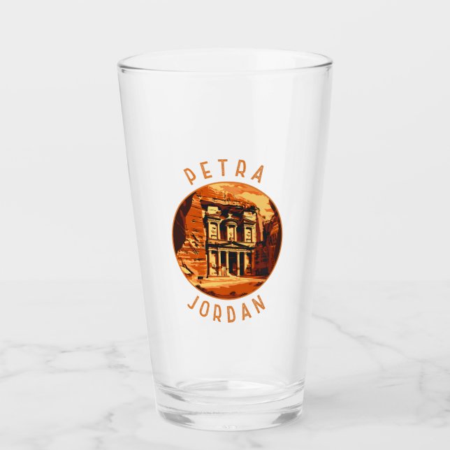 Petra Jordan Retro Distressed Circle Glass (Front)