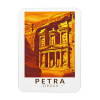 Petra Jordan Sunset Travel Art Vintage