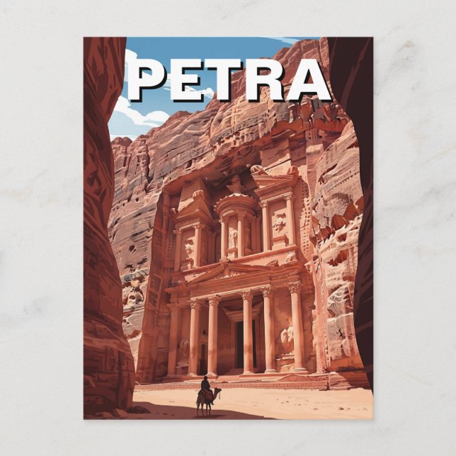 Petra Jordan Travel Postcard (Front)