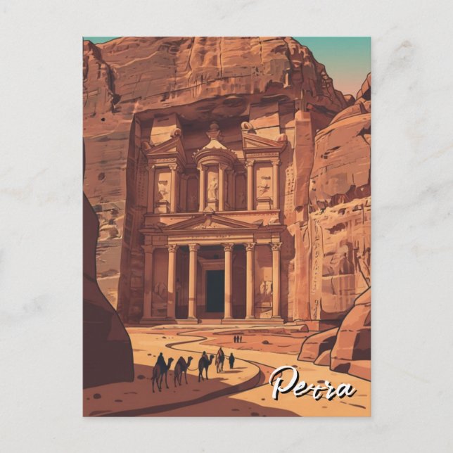 Petra Jordan Travel Postcard (Front)