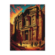 Petra Jordan Wonders of the World Pop Art 