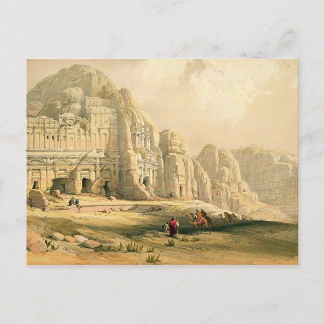 Petra, March 8th 1839, plate 96 from Volume III of Postcard (Front)