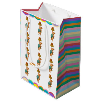 Petra pig balancing act medium gift bag