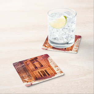 Petra Square Paper Coaster