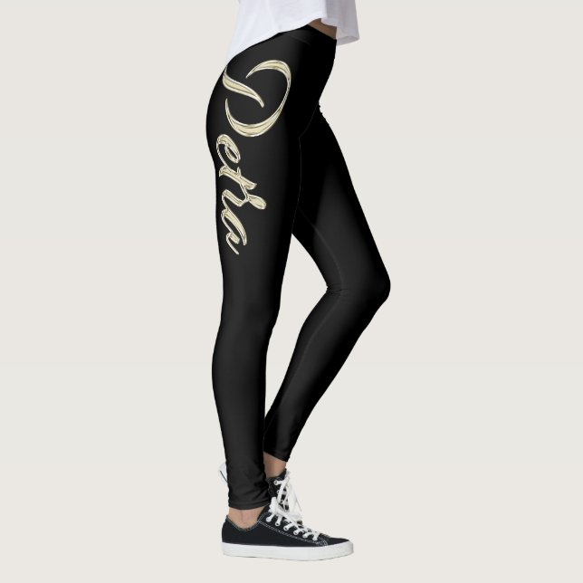Petra white gold handwriting hose leggings (Right)