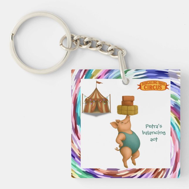 Petra's balancing act keychain (Front)
