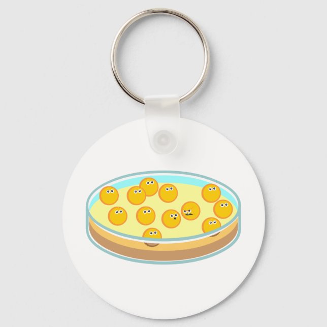 Petri Dish MRSA Keychain (Front)