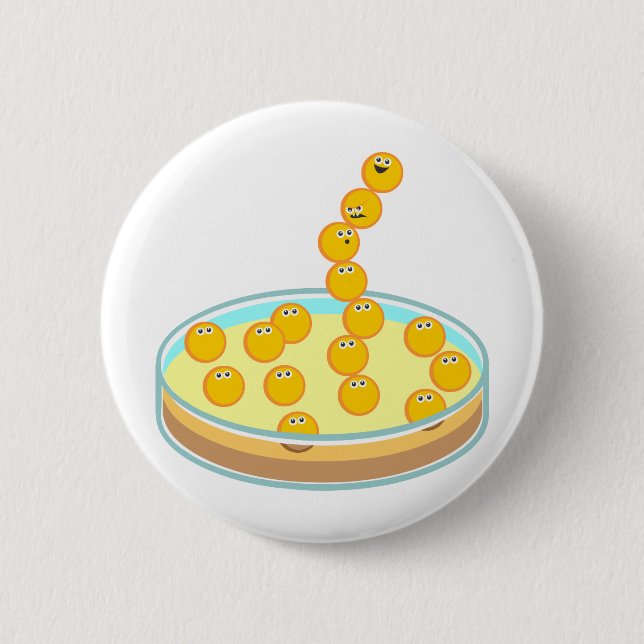Petri Dish Tower 2 Inch Round Button (Front)