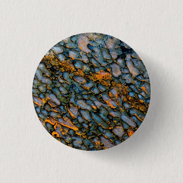 Petrified Dinosaur Bone 1 Inch Round Button (Front)