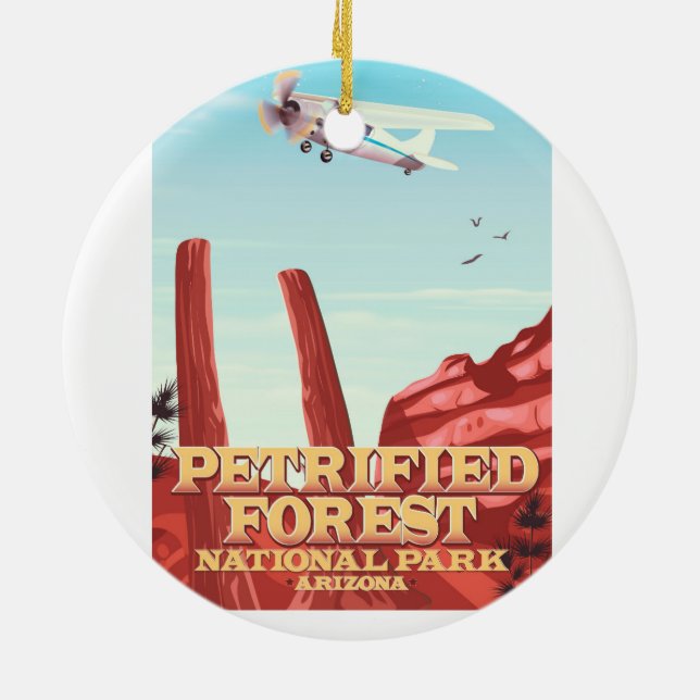 Petrified forest national park, Arizona. Ceramic Ornament (Back)