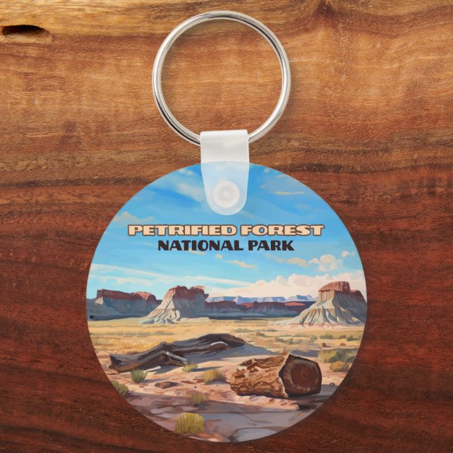 Petrified Forest National Park Arizona Desert  Keychain (Front)