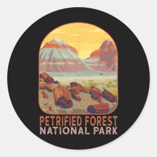 Petrified Forest National Park Arizona Mountain Hi Classic Round Sticker