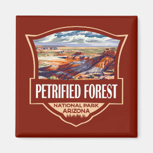 Petrified Forest National Park Illustration Retro  Magnet