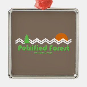 Petrified Forest National Park Retro Metal Ornament
