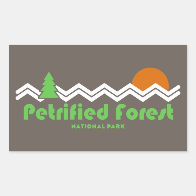 Petrified Forest National Park Retro Sticker (Front)