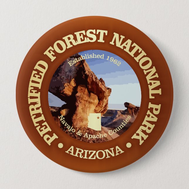 Petrified Forest (NP2) 4 Inch Round Button (Front)