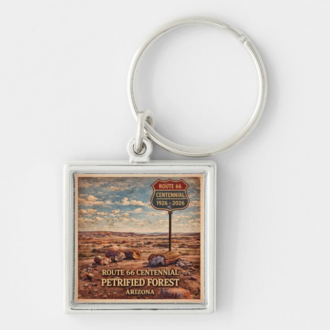 Petrified Forest State Park 1926-2026 Keychain (Front)