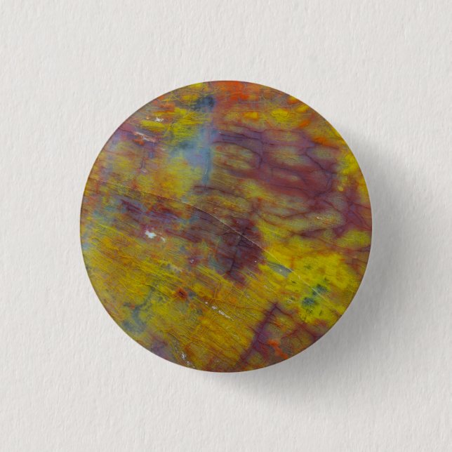 Petrified Wood 1 Inch Round Button (Front)