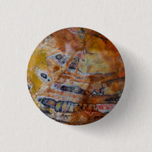 Petrified Wood Brown 1 Inch Round Button