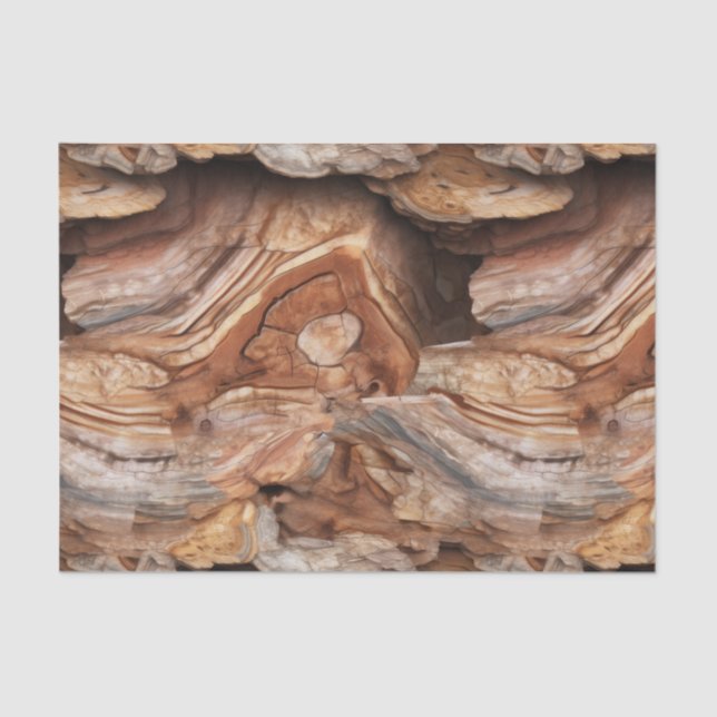 Petrified Wood Decoupage Tissue Paper (Front)