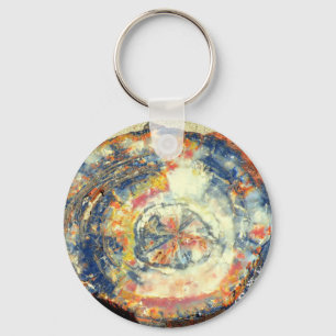 Petrified wood keychain