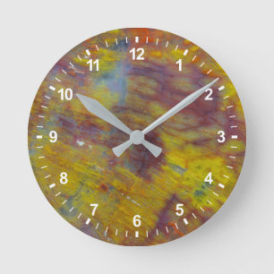 Petrified Wood Round Clock