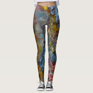 Petrified wood texture leggings