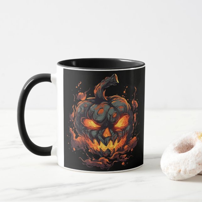  Petrifying Pumpkin Mug (With Donut)