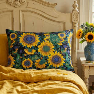 Petrikivka Ukrainian traditional folk art. Accent Pillow