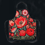 Petrikivka Ukrainian traditional folk art  Apron<br><div class="desc">Petrikivka Ukrainian traditional folk art watercolour painting.</div>