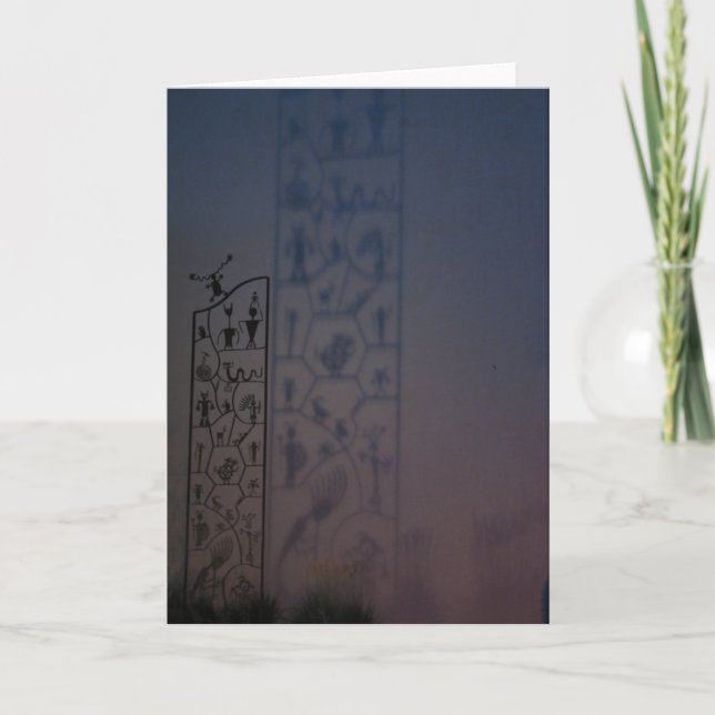 petroglyph, art, photography card (Front)