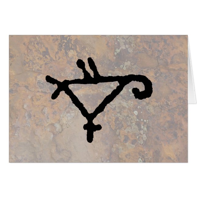 Petroglyph of a Stylized Parrot (Front Horizontal)