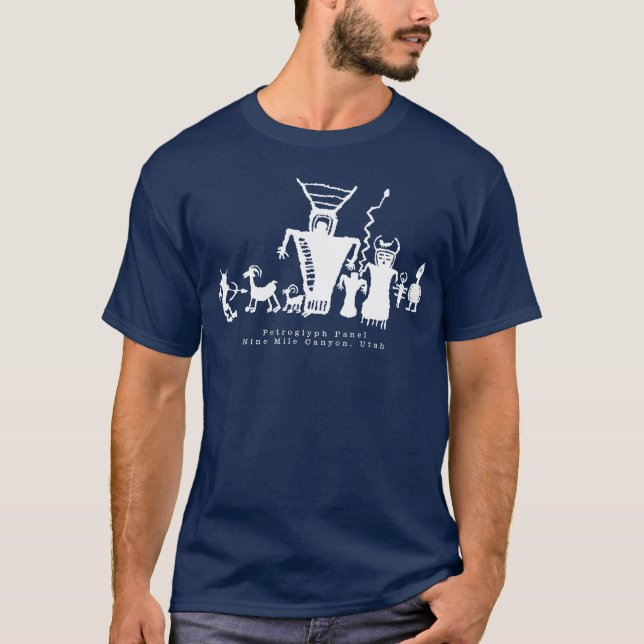 Petroglyph Panel Nine Mile Canyon, Utah T-Shirt (Front)