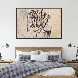 Petroglyph Panel - Rochester Creek, Utah Canvas Print
