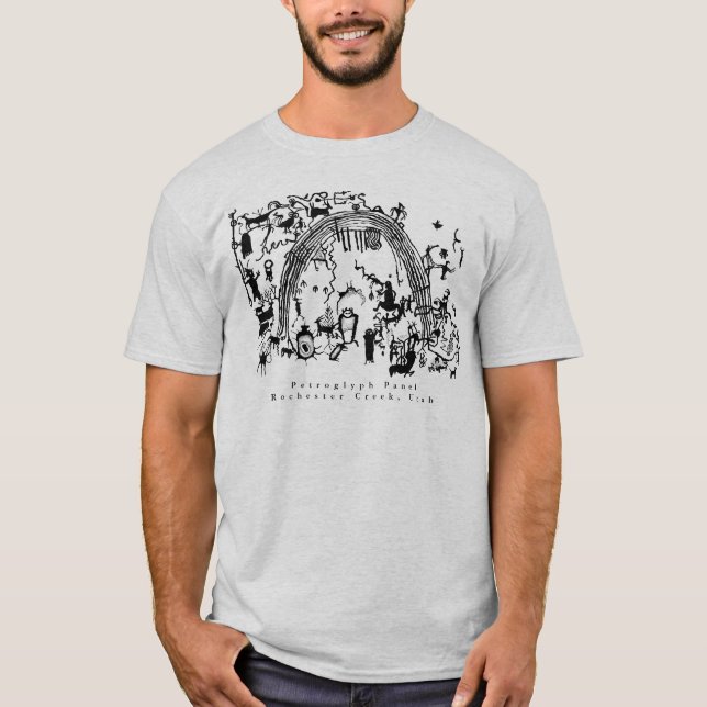 Petroglyph Panel - Rochester Creek, Utah T-Shirt (Front)