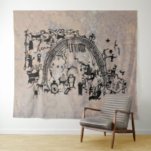 Petroglyph Panel - Rochester Creek, Utah Tapestry