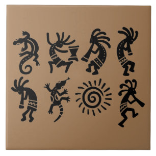 Petroglyph Sud-Ouest Kokepli Carreaux en céramiqu