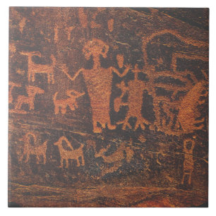 Petroglyph Sud-Ouest Orange et Carreaux de céramiq
