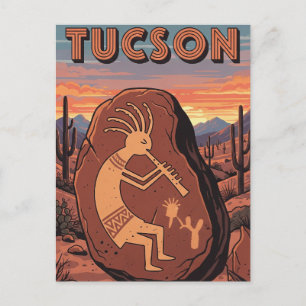 Petroglyph Tuscon Arizona Travel Postcard