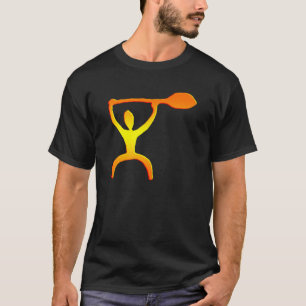 Pétroglyphe hawaïenne d'homme de palette - T-shirt