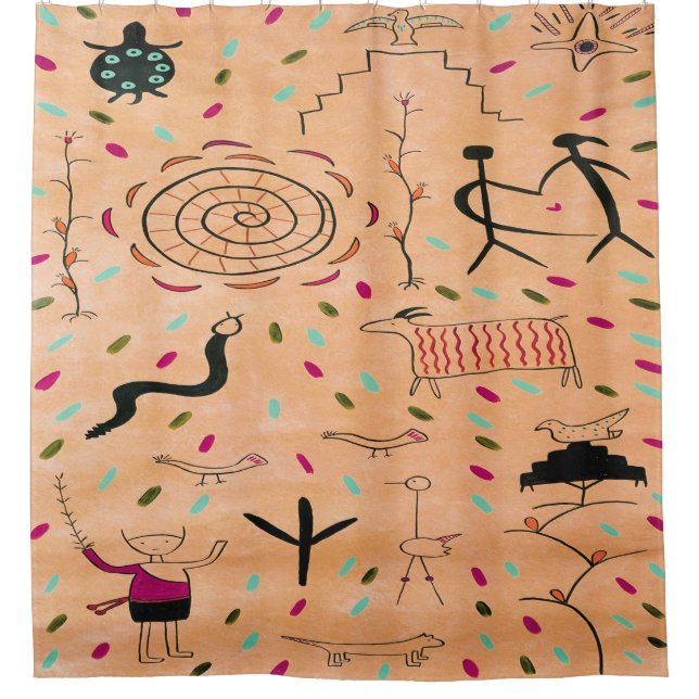 Petroglyphs 2 Shower Curtain (Front)