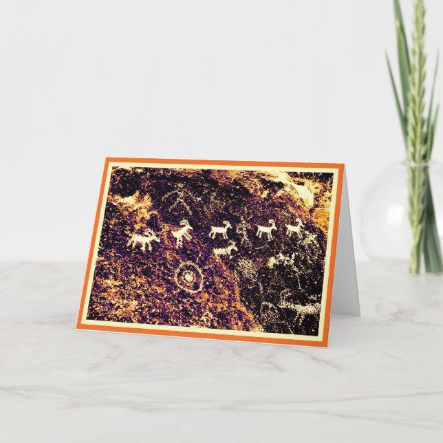 PETROGLYPHS NEVADA DESERT AMERICAN SOUTHWEST CARD (Front)